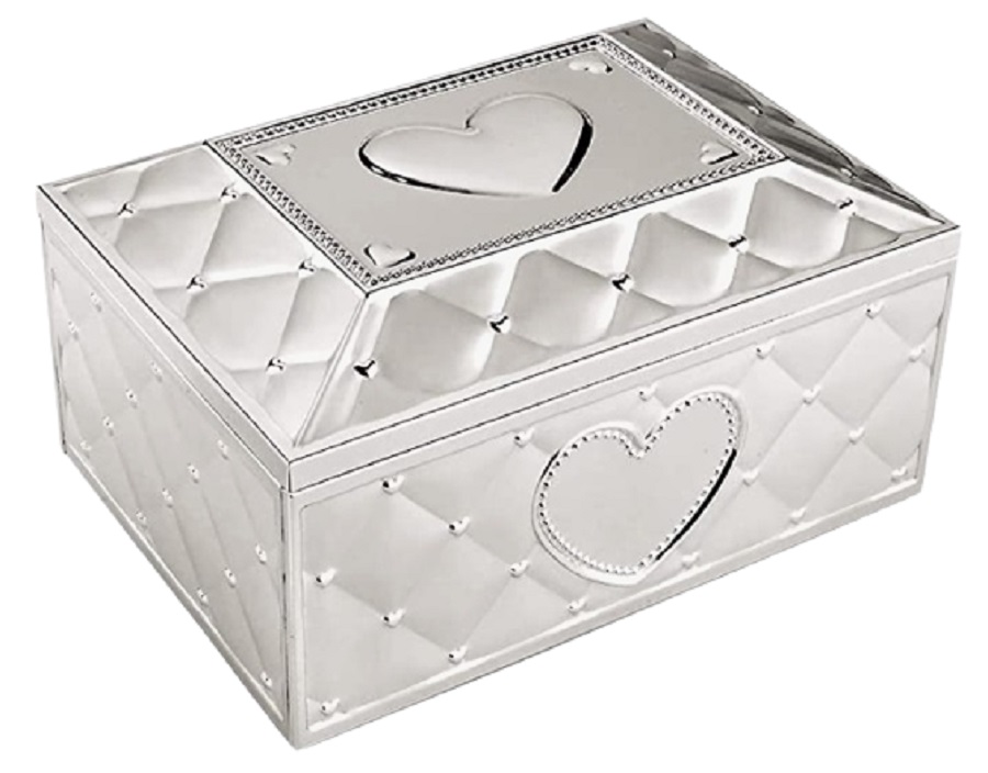 Joyero Alhajero con Bailarina Plata  con Rosa