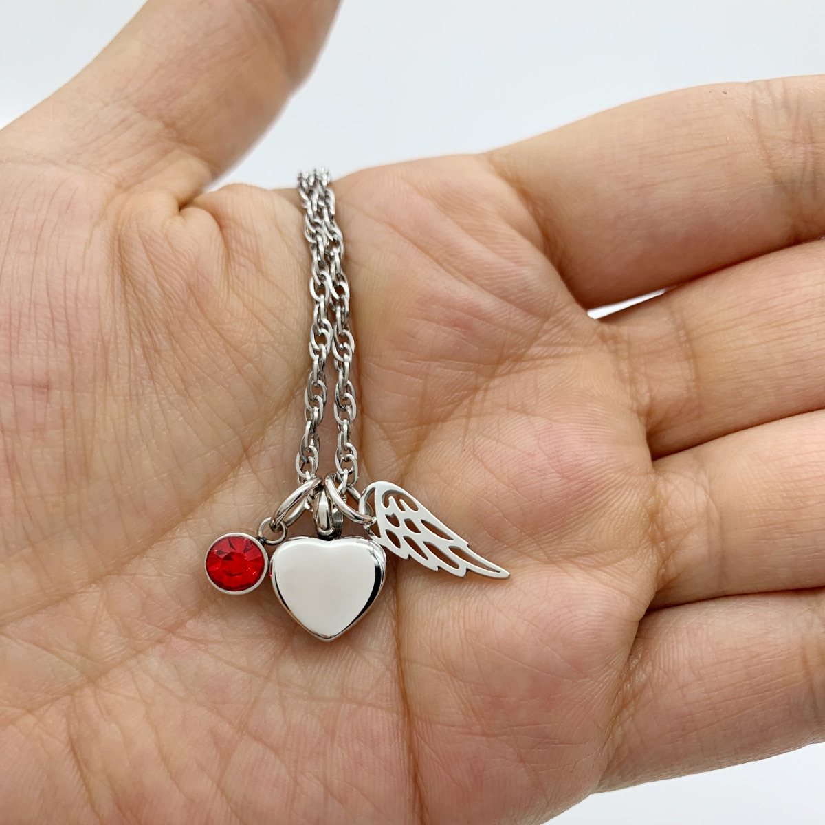 Dije Para Cenizas Cremación Urna Funeraria Relicario 01 - Acero inoxidable- Joyeria,Relicario,Diseño Elegante 