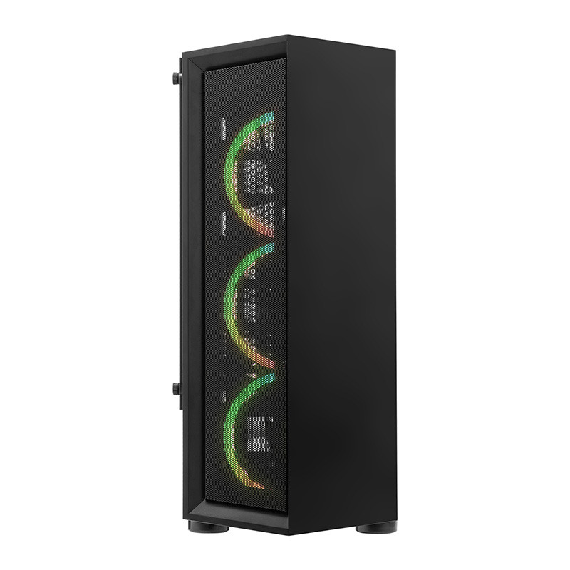 Gabinete Yeyian Ventle ATX 3 ventiladores ARGB YCH-ATAB-01BK