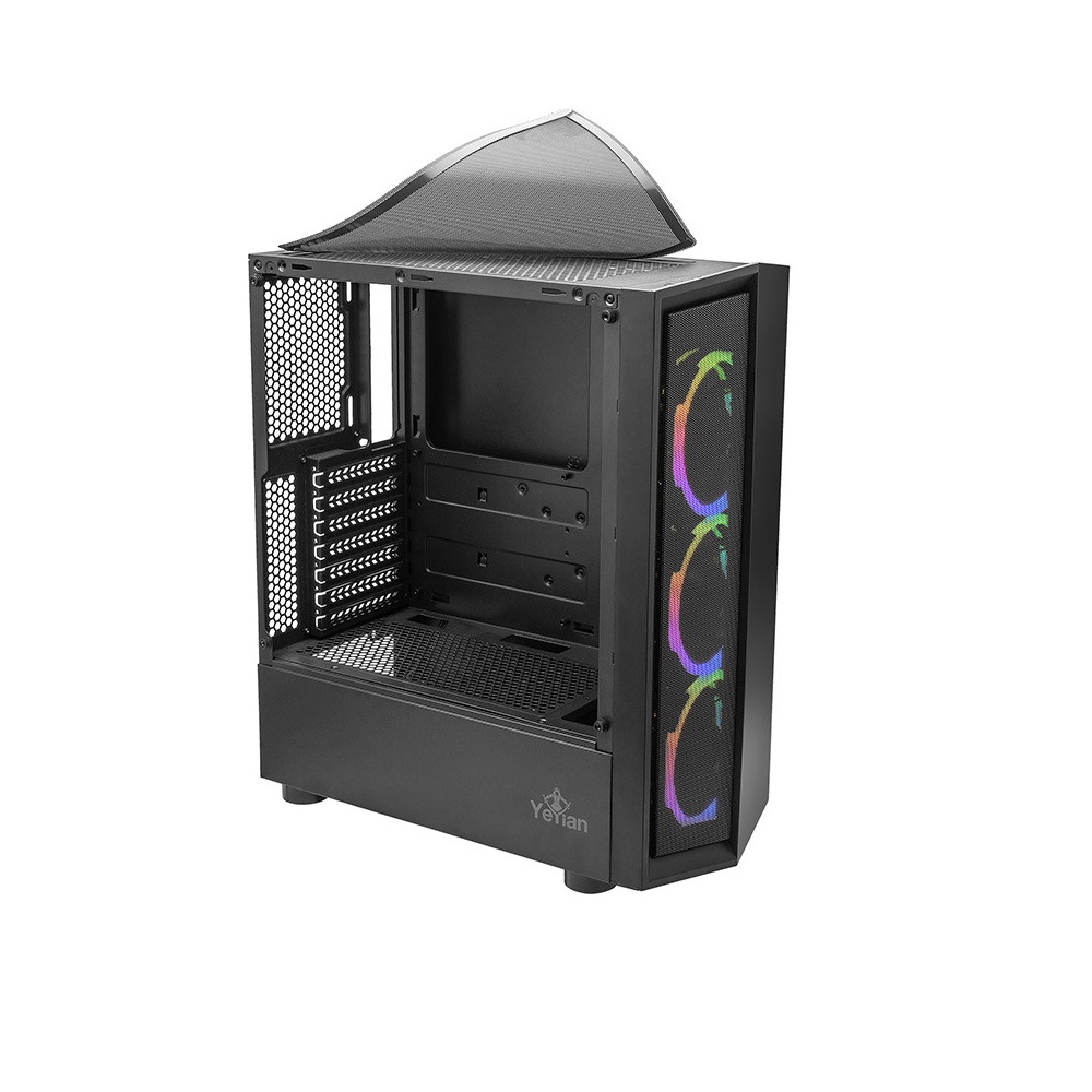 Gabinete Yeyian Ventle ATX 3 ventiladores ARGB YCH-ATAB-01BK