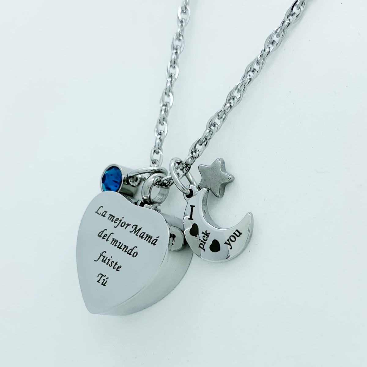 Dije Para Cenizas Cremación Urna Funeraria Relicario 03 - Acero inoxidable- Joyería,Relicario,Diseño Elegante 