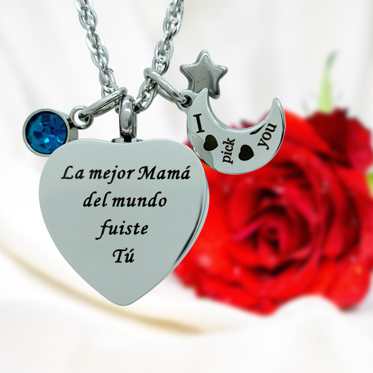 Dije Para Cenizas Cremación Urna Funeraria Relicario 03 - Acero inoxidable- Joyería,Relicario,Diseño Elegante 
