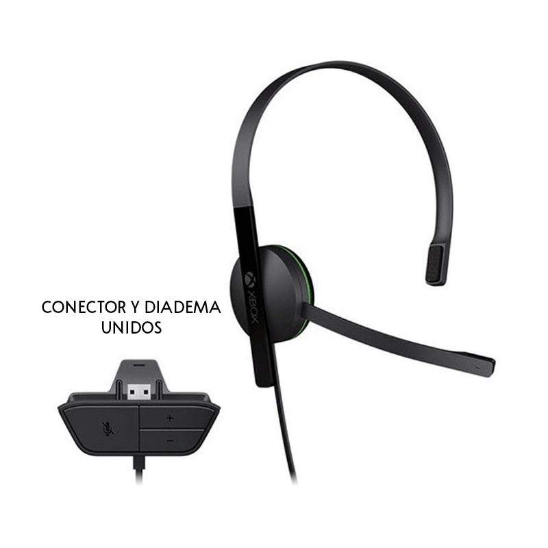 Diadema Xbox One Microsoft Original Con Adaptador Incluido Headset Chat