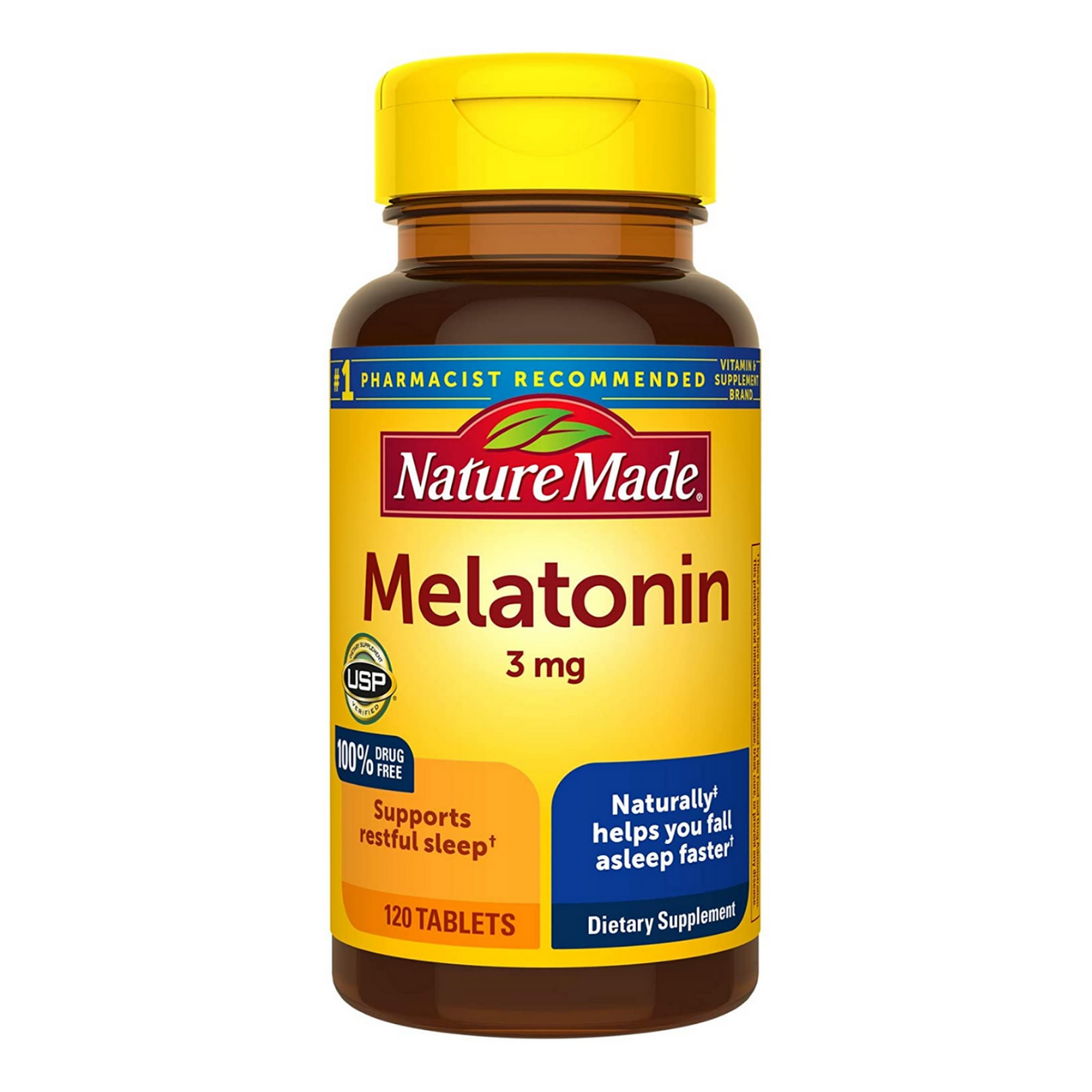 Nature Made Melatonin 3mg 120 Tabletas Sueño Relajante Descanso Melatonina