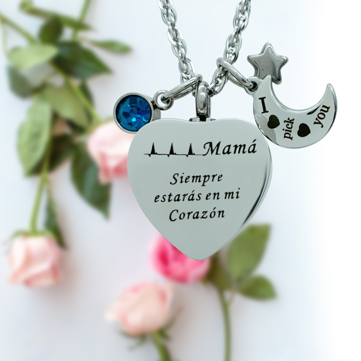 Dije Para Cenizas Cremación Urna Funeraria Relicario 05 - Acero inoxidable- Joyeria,Relicario,Diseño Elegante