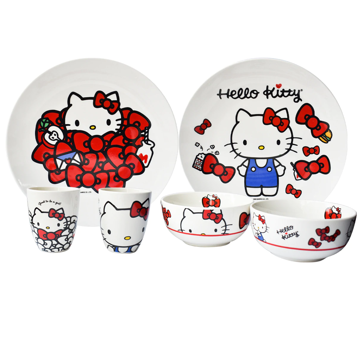 Vajilla De Porcelana Diseños Hello Kitty 12 piezas
