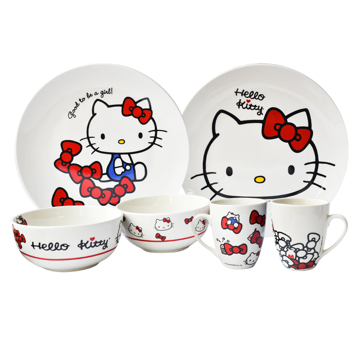 Vajilla De Porcelana Diseños Hello Kitty 12 piezas