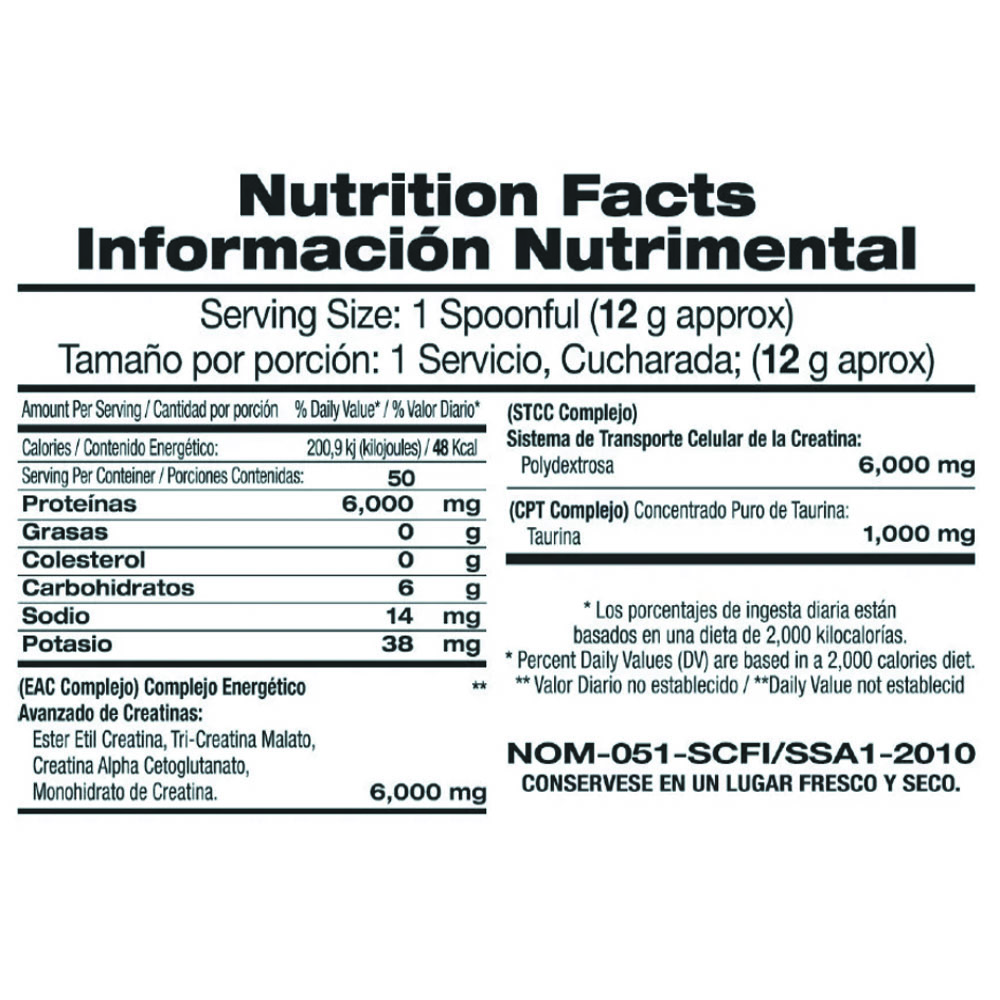 Creatina Monohidrato 600gr Creatinas En Polvo Sin Sabor