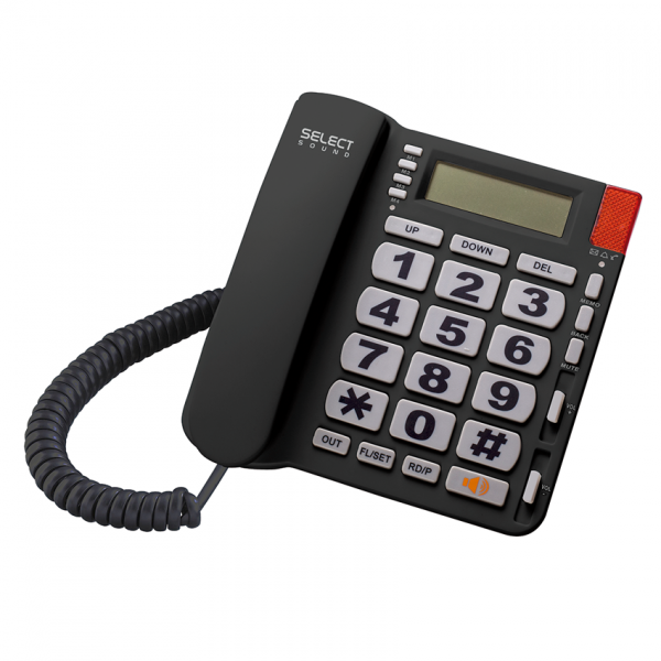 Select Sound 8216 Teléfono de Escritorio Números Grandes Color: Negro