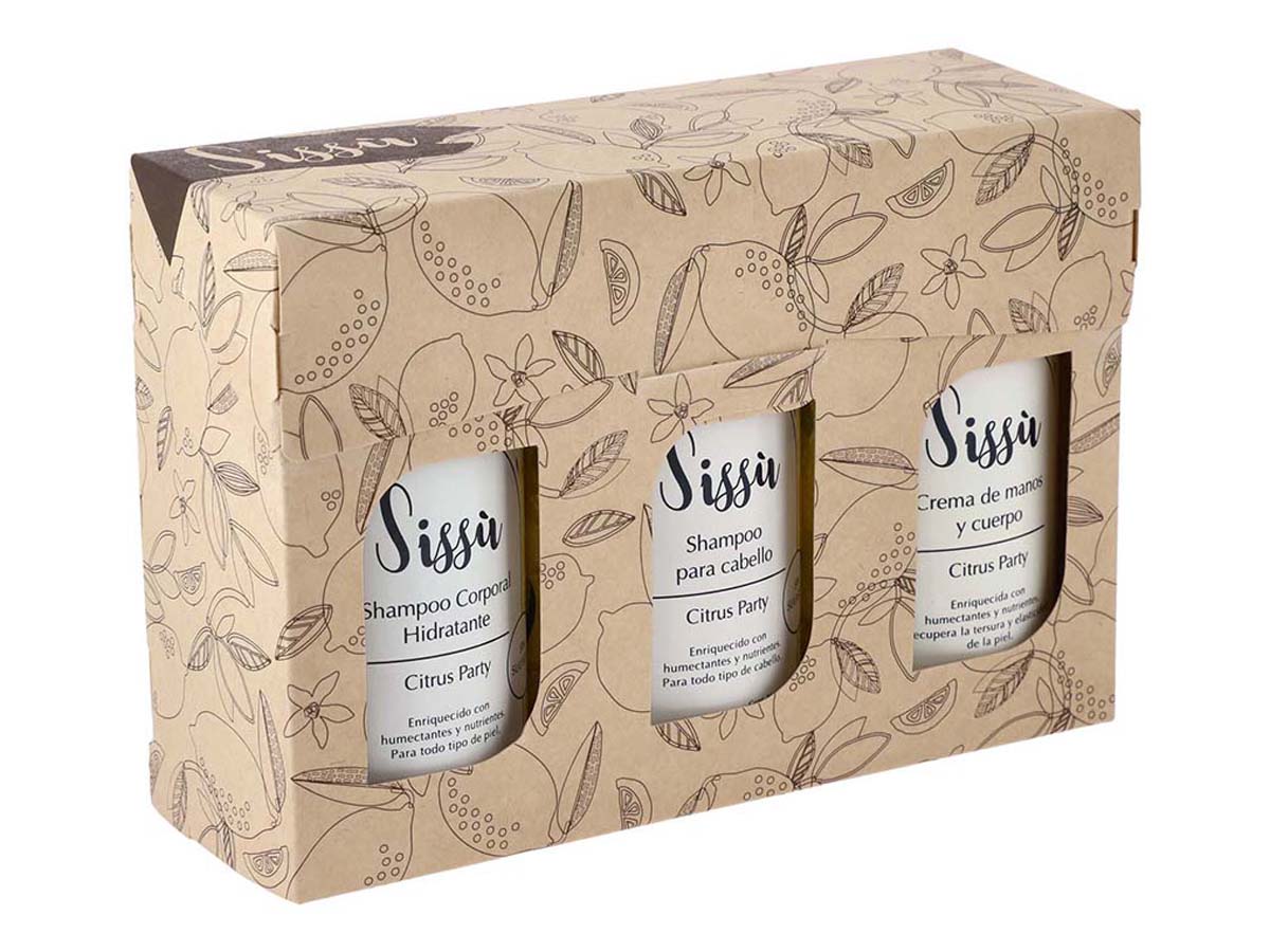 KIT Bath Wash, Shampoo, Jabón, Crema, sin sulfatos, sin parabenos, Aroma Citrus Party, 3 Pack