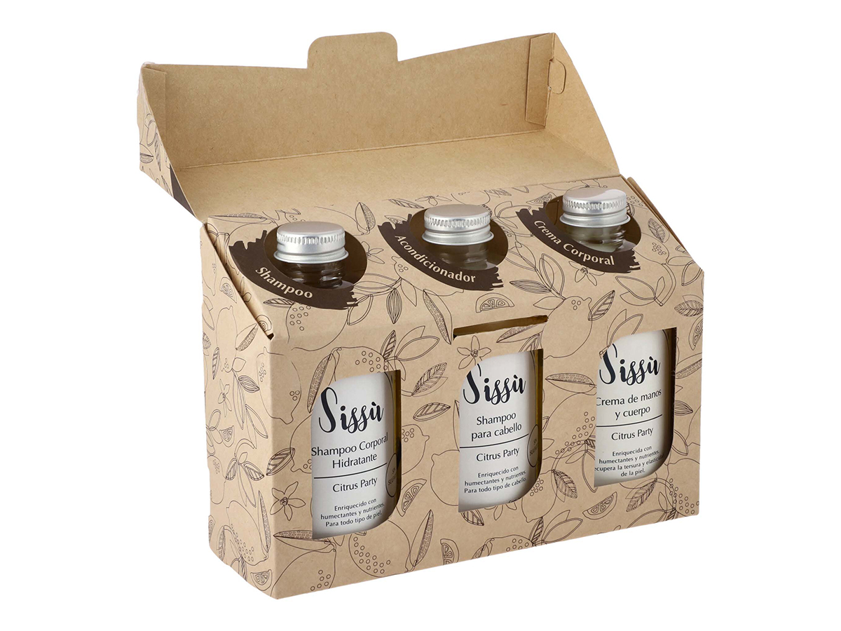 KIT Bath Wash, Shampoo, Jabón, Crema, sin sulfatos, sin parabenos, Aroma Citrus Party, 3 Pack