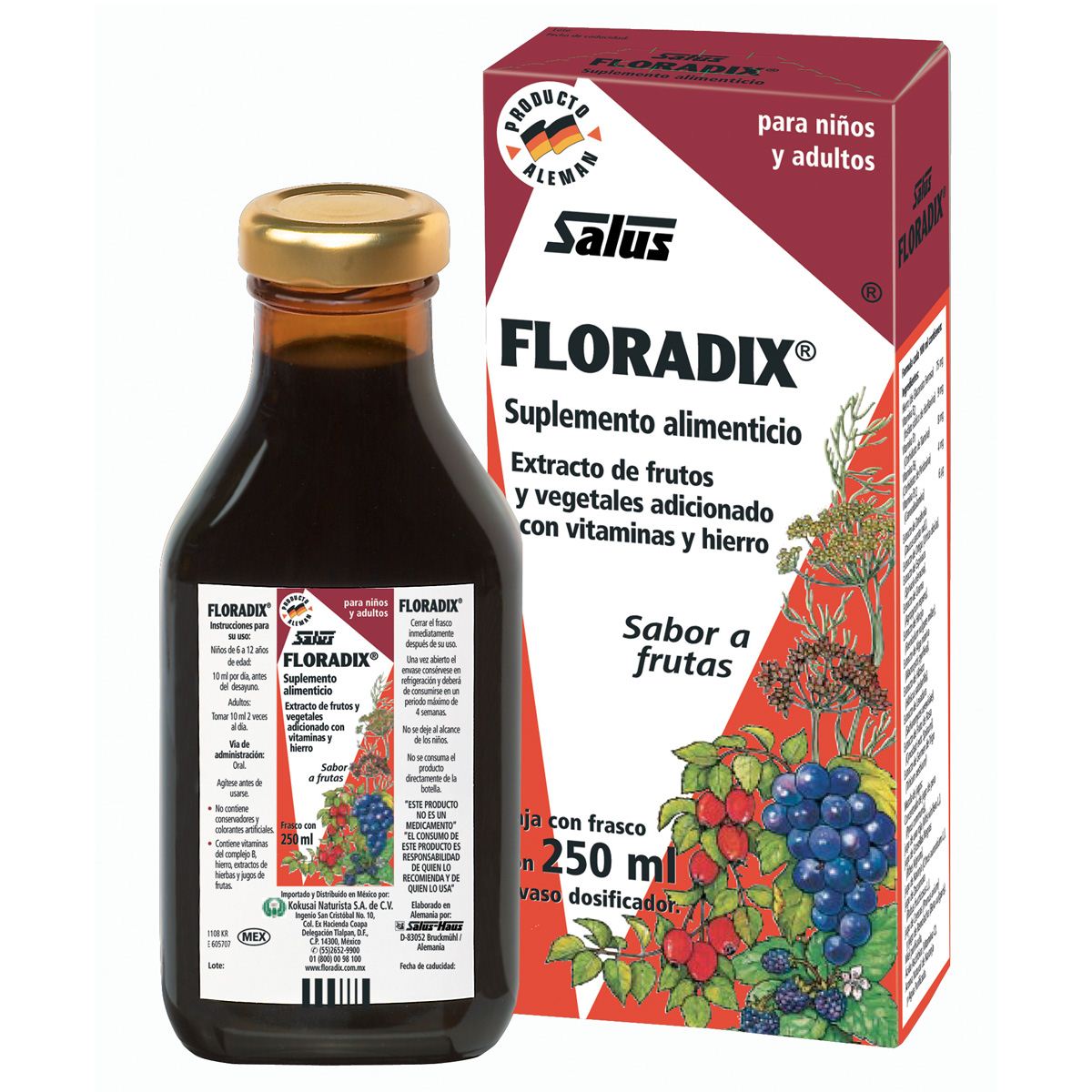 Floradix Suplemento Alimenticio Con Hierro Y Vitaminas 250ml