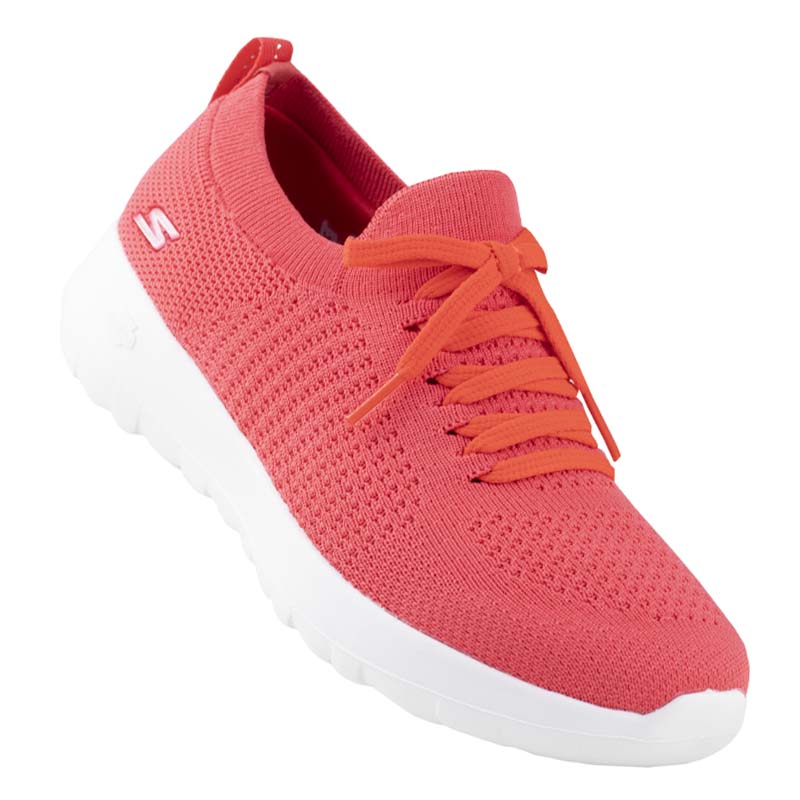 Tenis Skechers Clasico Para Dama Textil GoWalk 124192X Coral Memory Foam Original