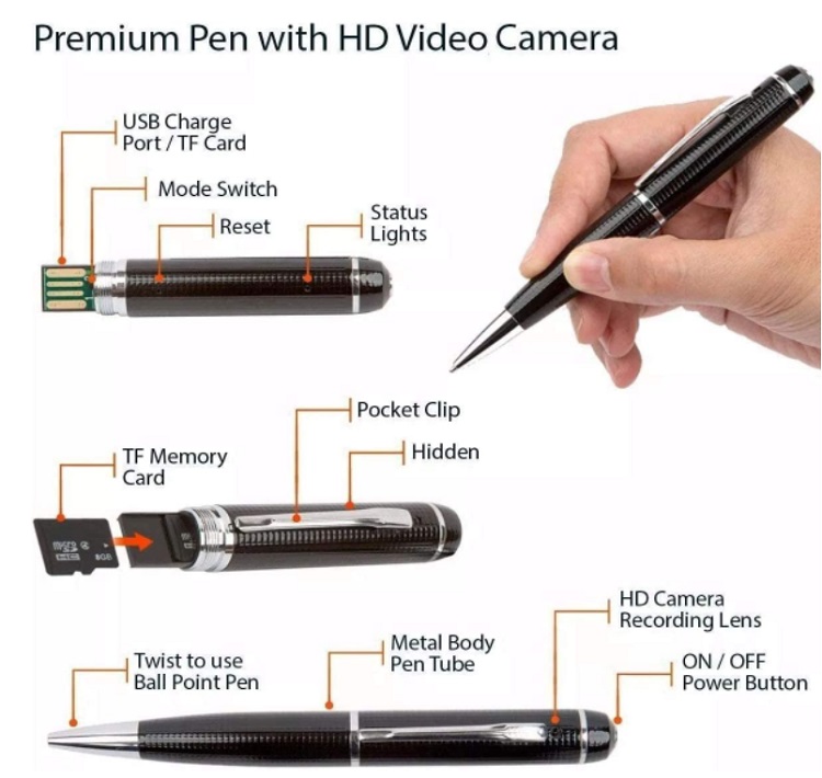 Camara Espia Oculta en Forma de Pluma