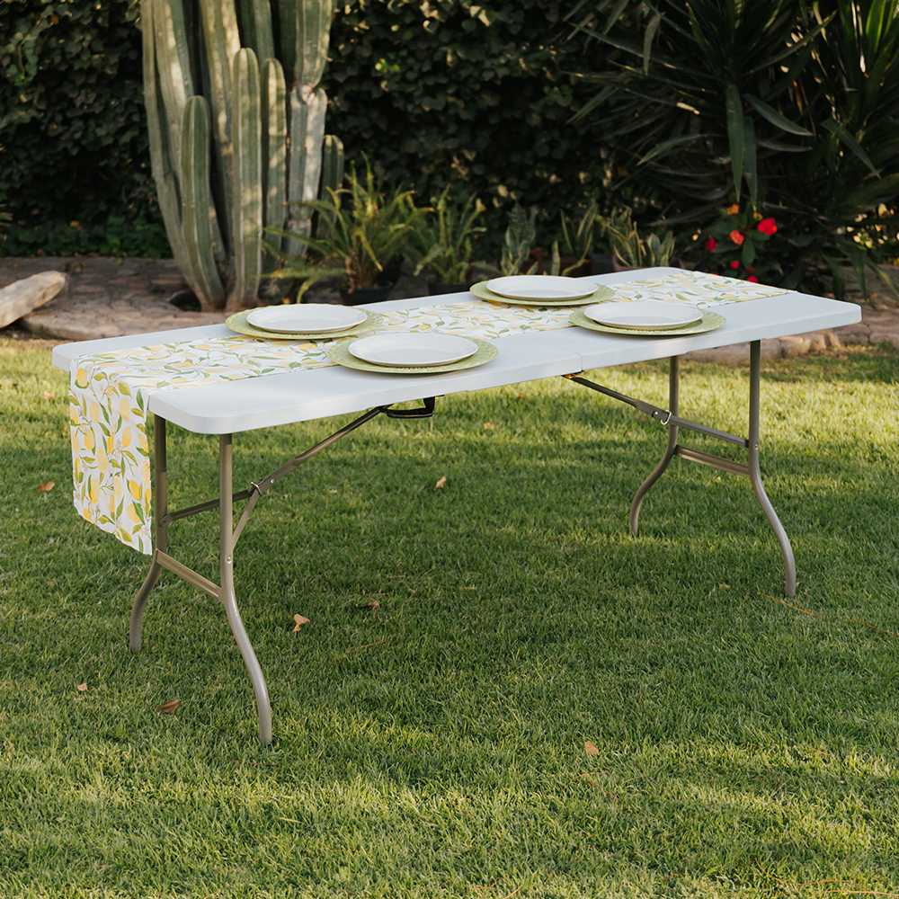 Mesa plegable Polietileno 1.8M tipo portafolio heavy duty Beckon