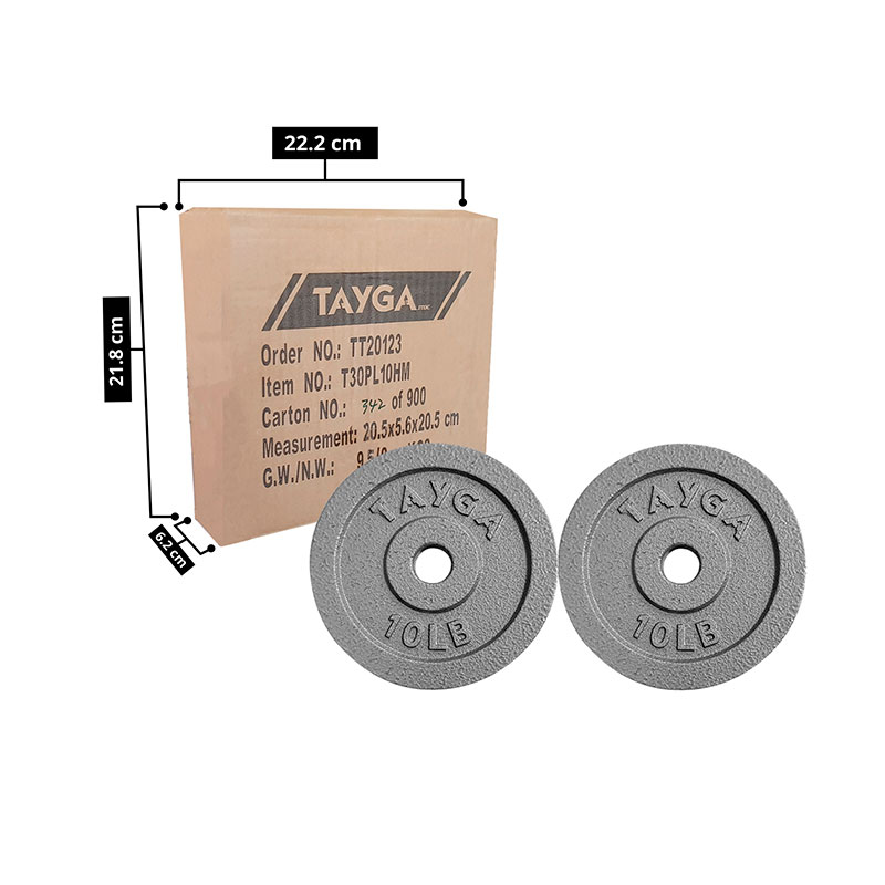 Par de Discos Estándar Tayga Cromados 30 mm Diámetro en Libras (10)