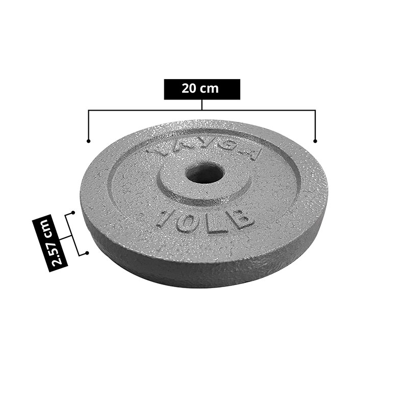 Par de Discos Estándar Tayga Cromados 30 mm Diámetro en Libras (10)