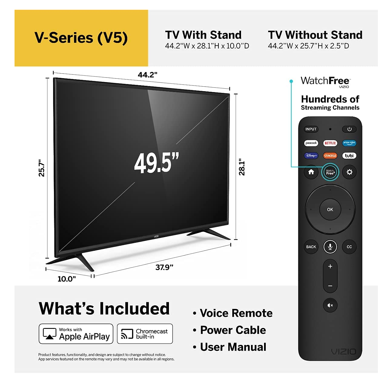 Smart TV Vizio 50" Class 4K UHD Dolby Vision HDR