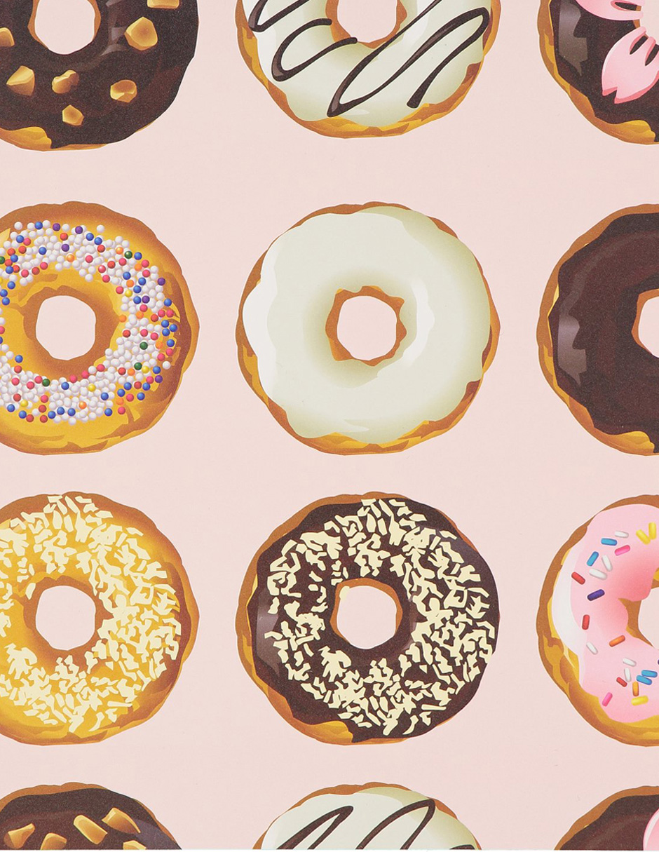  Set de 12 Manteles Individuales Printed Donas 28.5x43.5 cms CasaMia