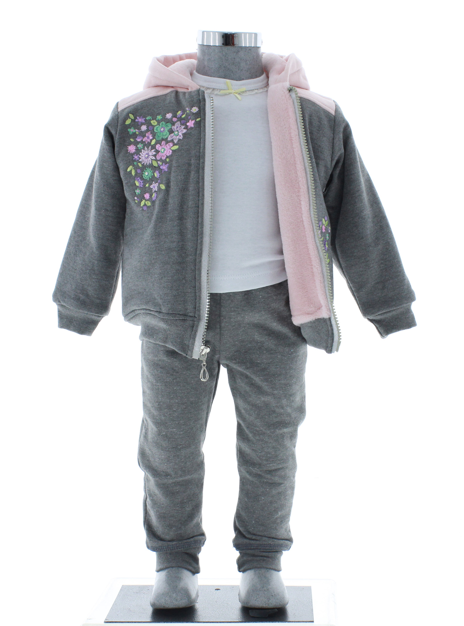 Conjunto Pants Niña Gris 2841 0 a 5 Años.