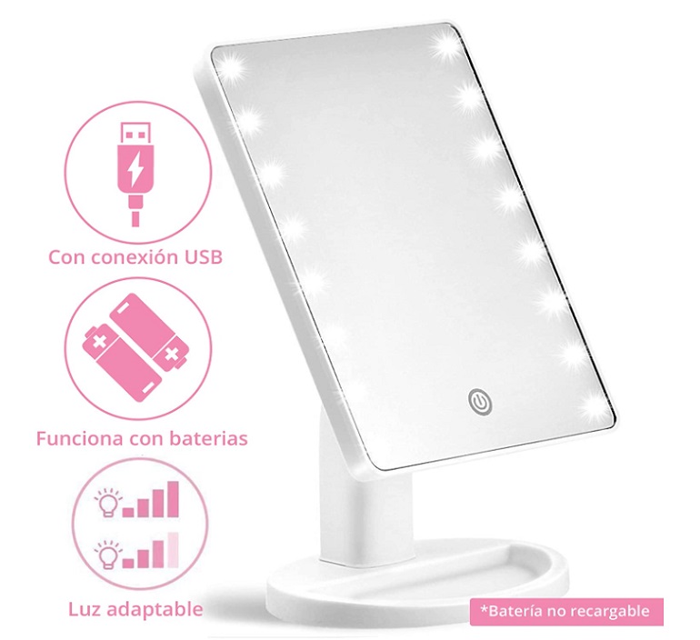 Espejo luz led Maquillaje de Alta definición 