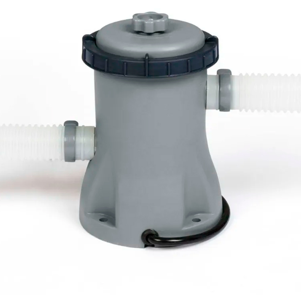 Alberca Piscina Estructural Armable Gris con Escaleras Circular Steel Pro 13,030 L con Filtro 4.27 M x 1.07 M Bestway