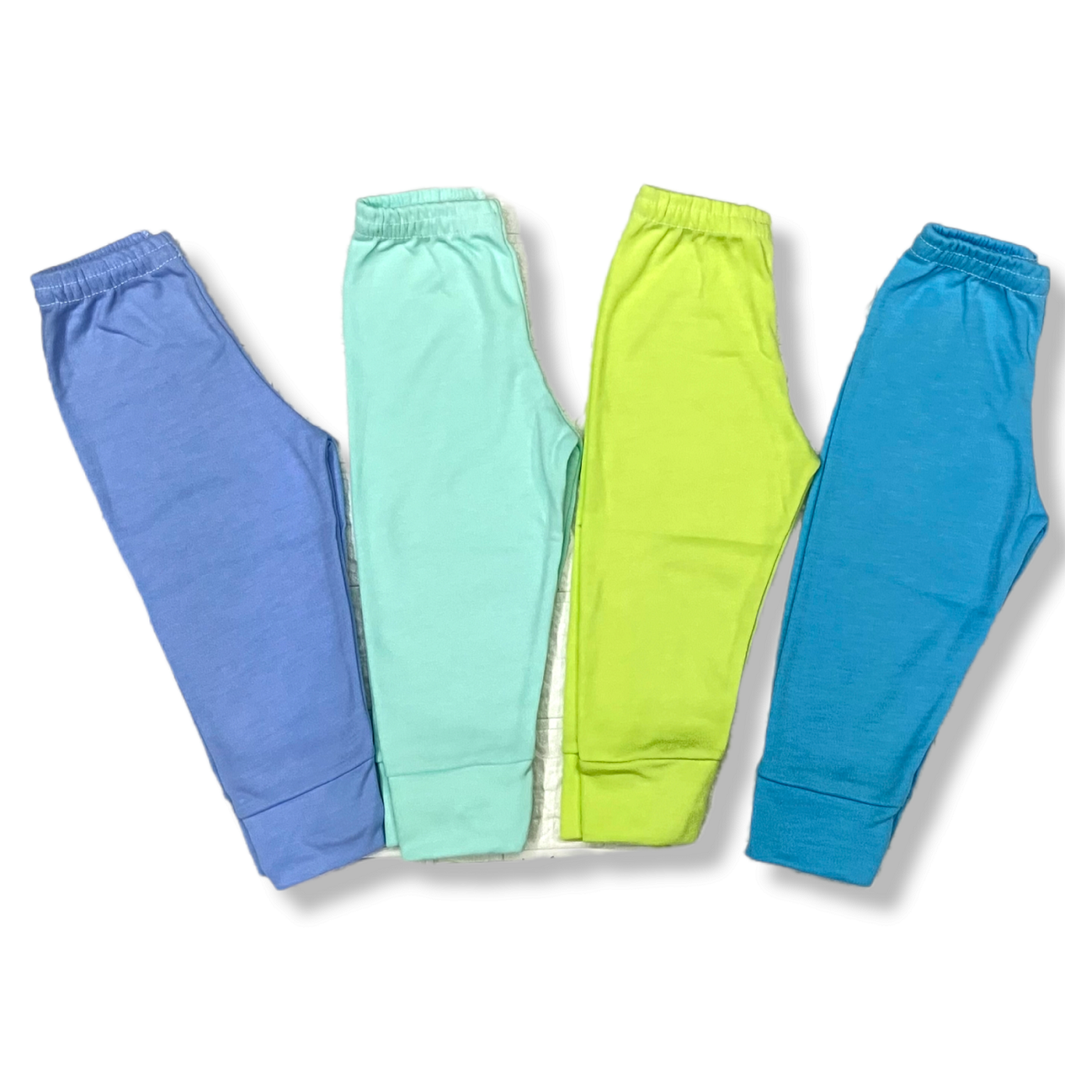 Juego de 4 pantalones color pastel para niños de 2 a 4 años, 100% algodón