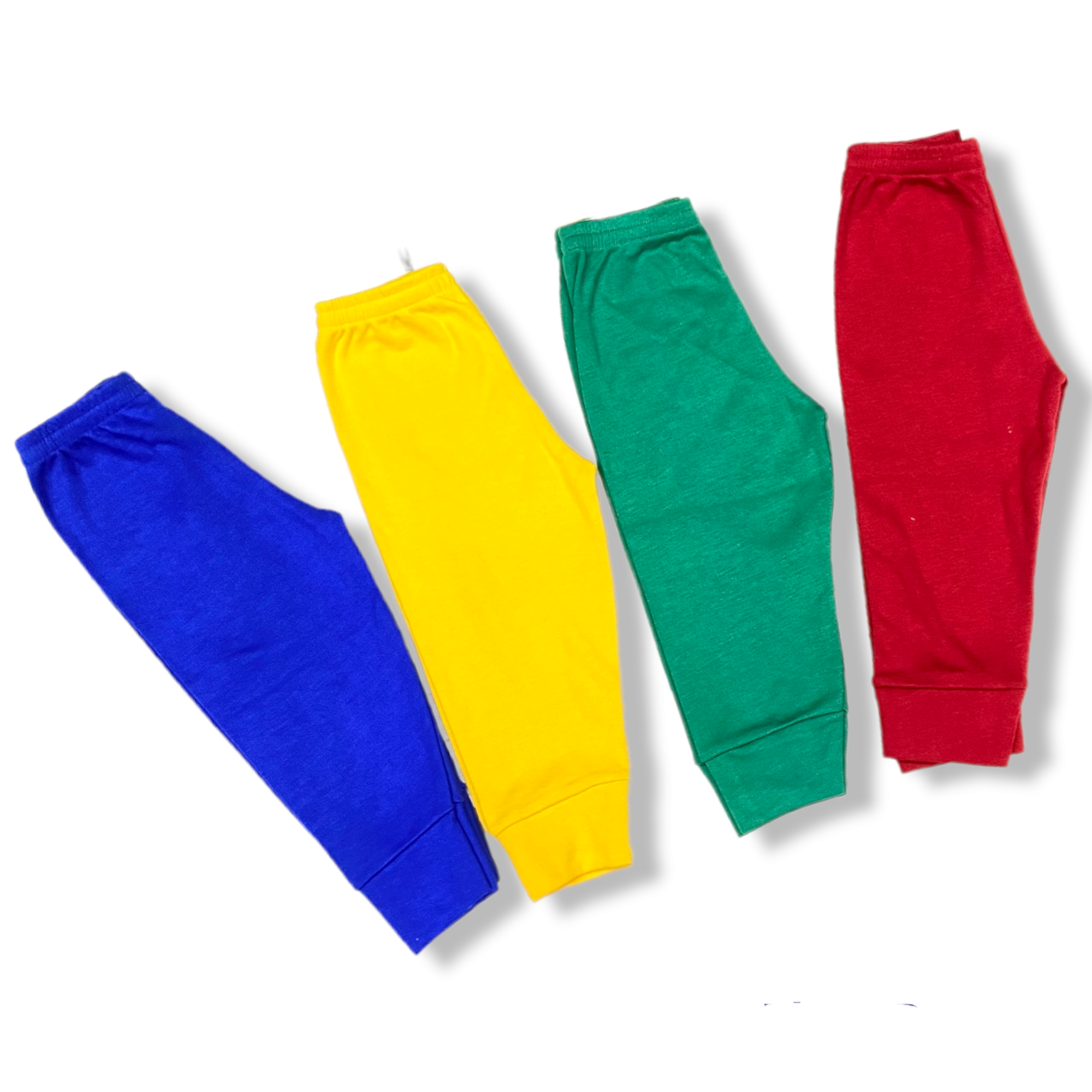 4 pack de pantalones colores fuertes e intensos para niños de 2 a 4 años, 100% algodón