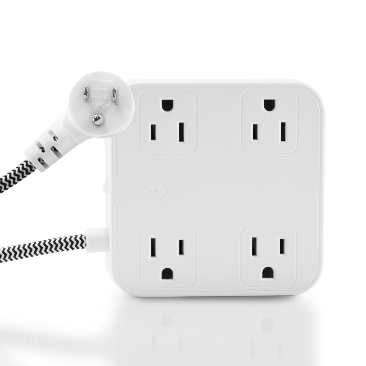 Multicontacto usb con 4 enchufes, 3 puertos usb y 1 usb-c