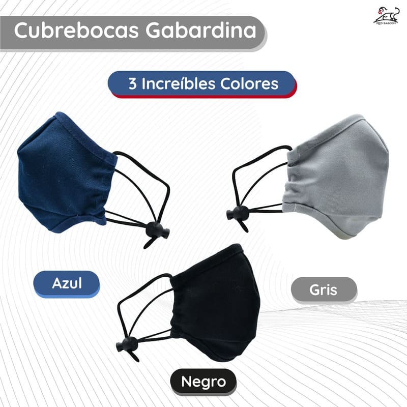 Cubrebocas Reutilizable para Niños de Tela Lavable Ajustable, Marca Red Baboon	