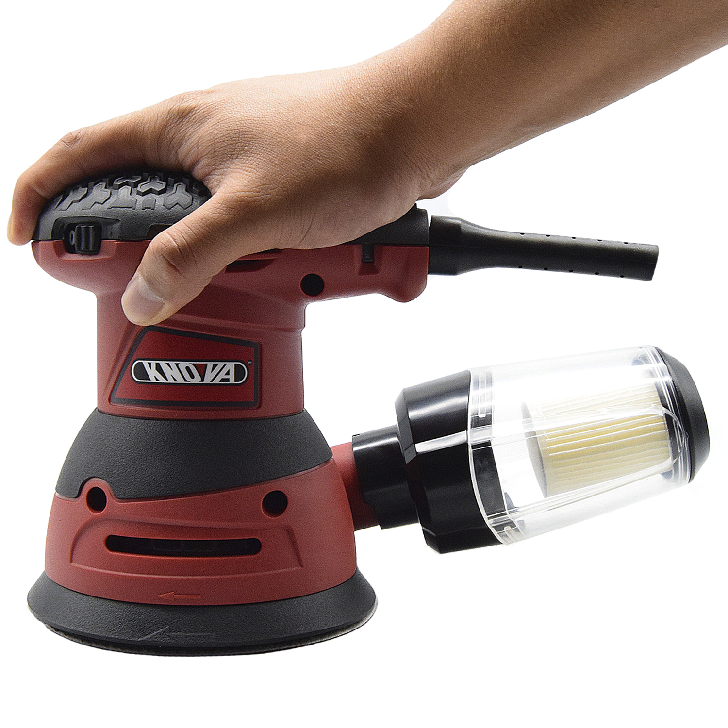 Knova Lijadora orbital de mano para madera 5" 320W 125mm 13500 RPM c/colector de polvo