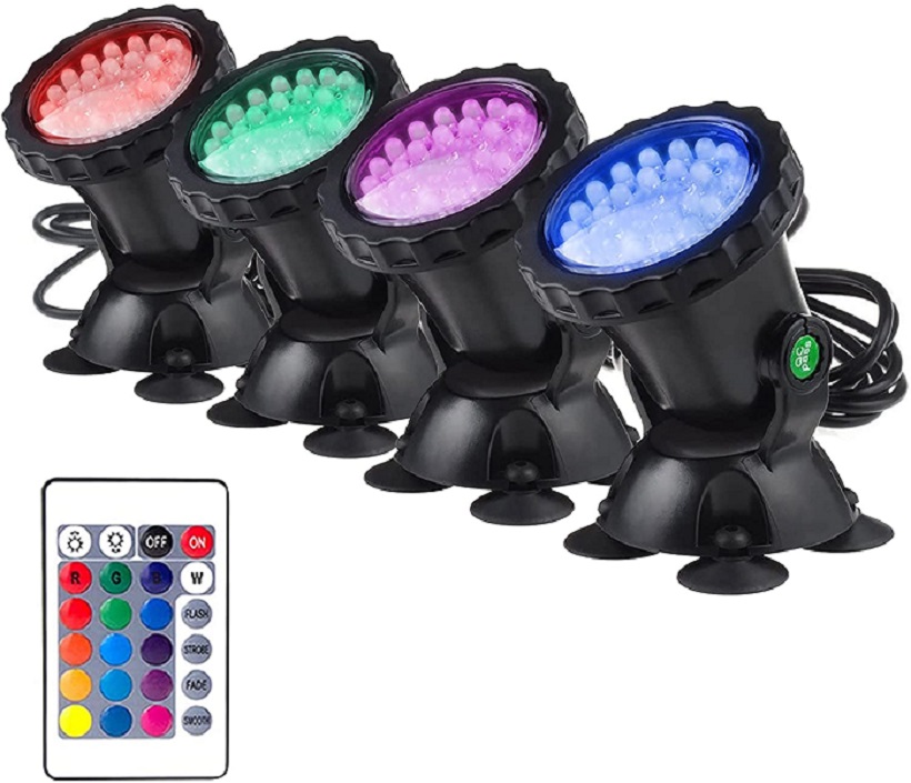 4 Luces de Estanque Sumergible para exterior