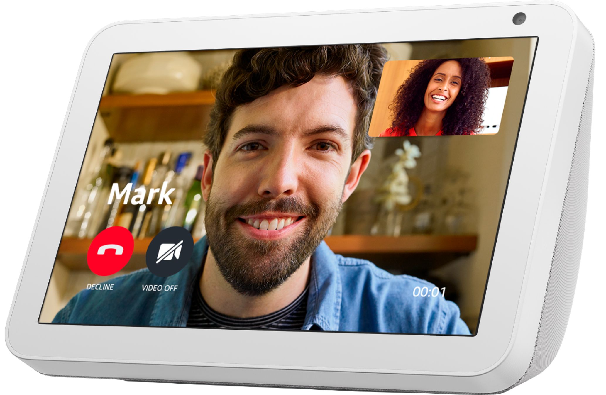 Amazon Echo Show 8 con asistente virtual Alexa, pantalla integrada de 8" - Blanco