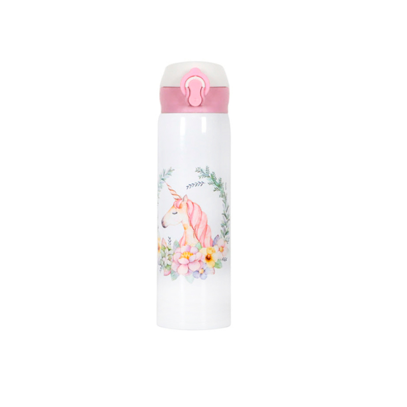 Termo Unicornio  Acero Inoxidable  Fitness Escolar Cocina Oficina Café 