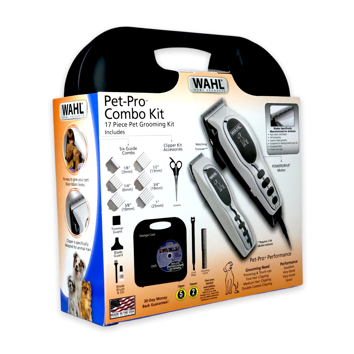 Maquina Wahl Corta Pelo Y Terminadora Para Perro Combo Doble Pet