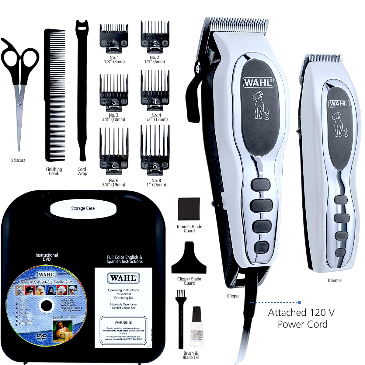 Maquina Wahl Corta Pelo Y Terminadora Para Perro Combo Doble Pet