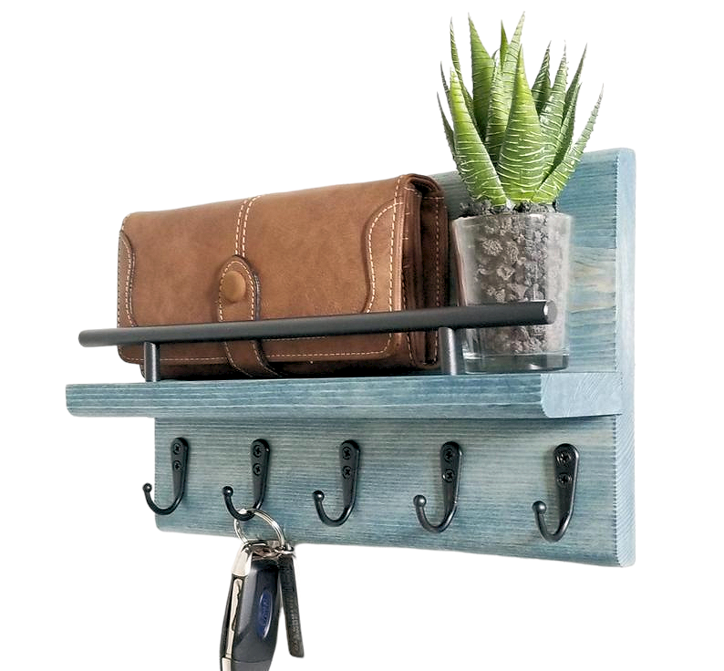 Perchero Repisa Organizador Llaves Vintage Colgador Bolsas
