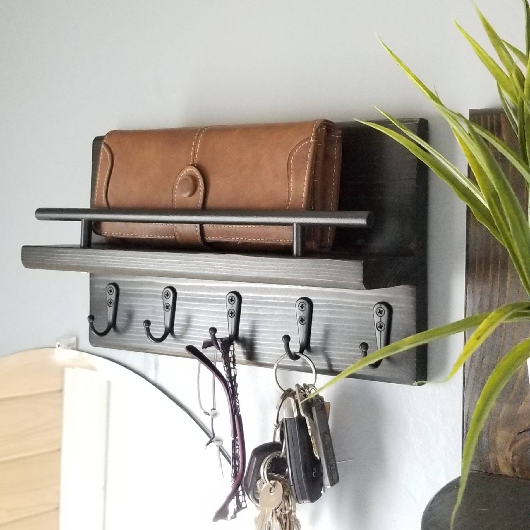 Perchero Repisa Organizador Llaves Vintage Colgador Bolsas