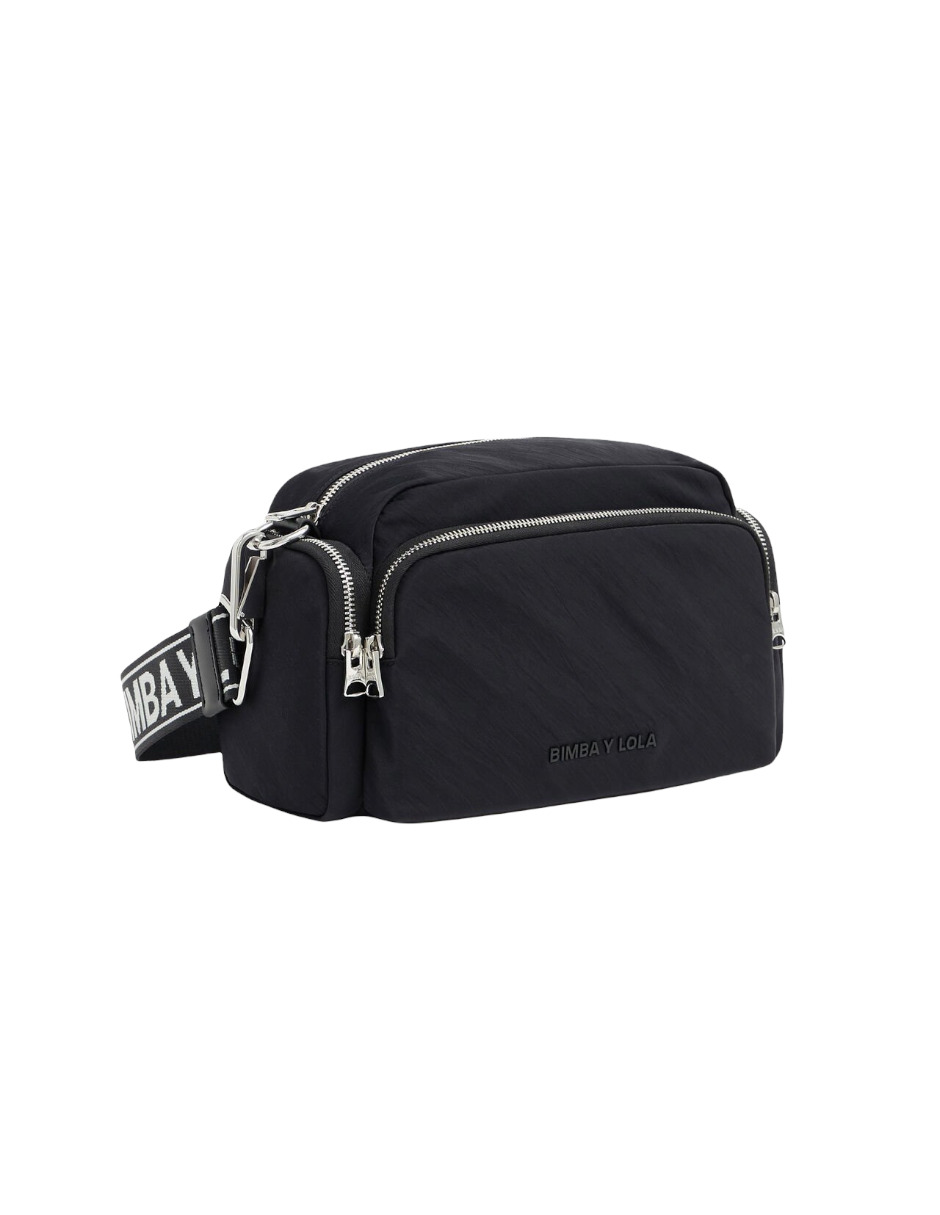 Bolsa Bandolera Mediana color negro logo negro