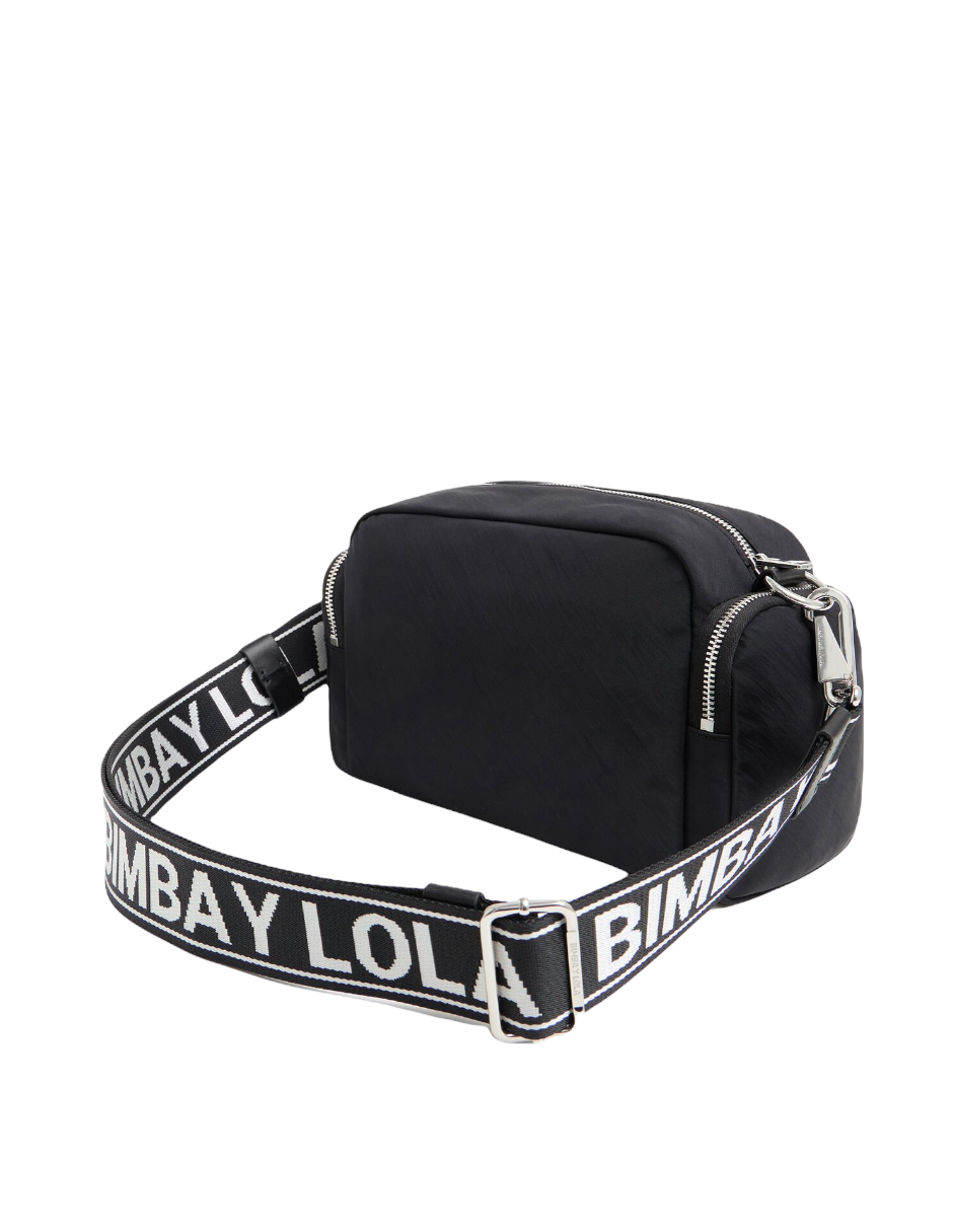 Bolsa Bandolera Mediana color negro logo negro