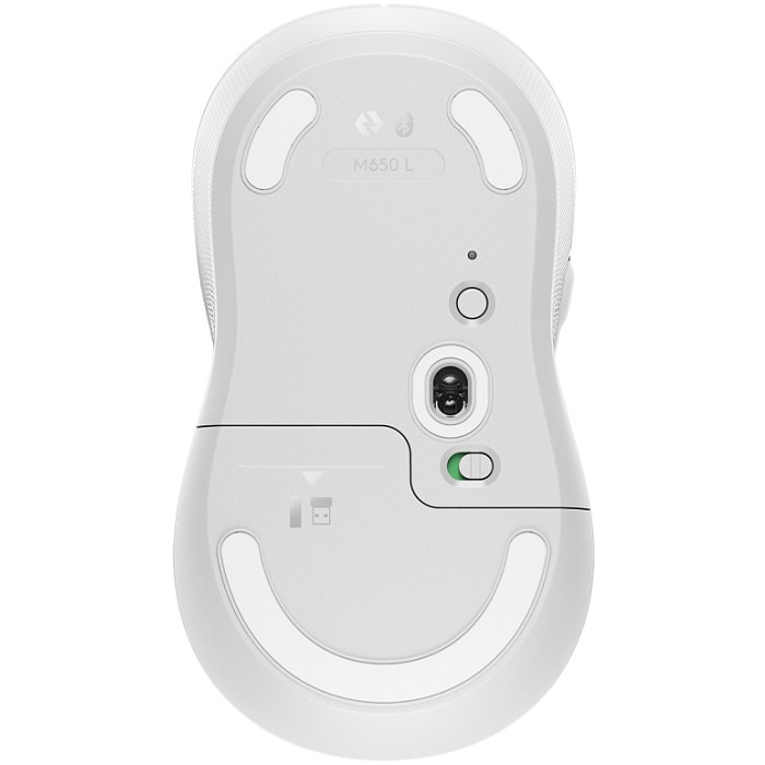 Mouse Logitech SIGNATURE M650 L Inalambrico USB Y Bluetooth Grande Blanco 910-006233