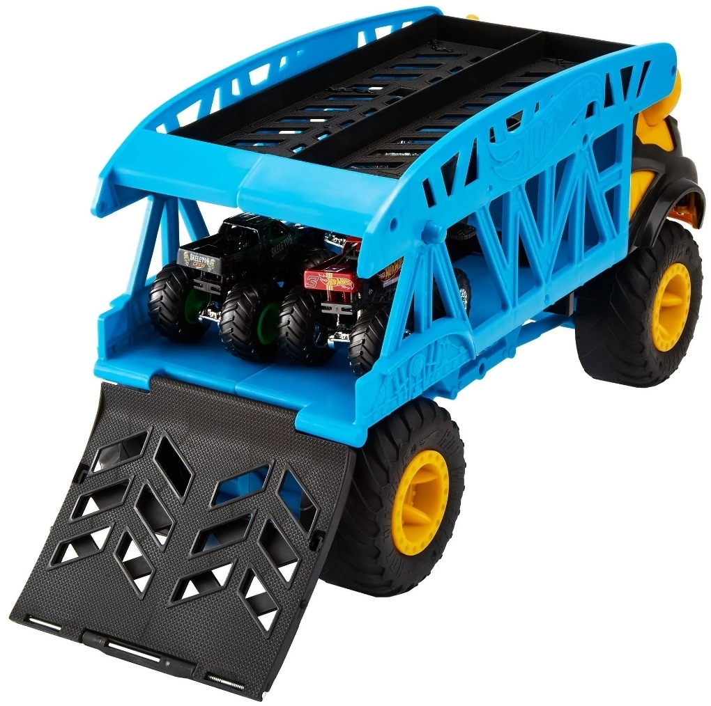 Hot Wheels Monster Trucks Camión + 3 Coches