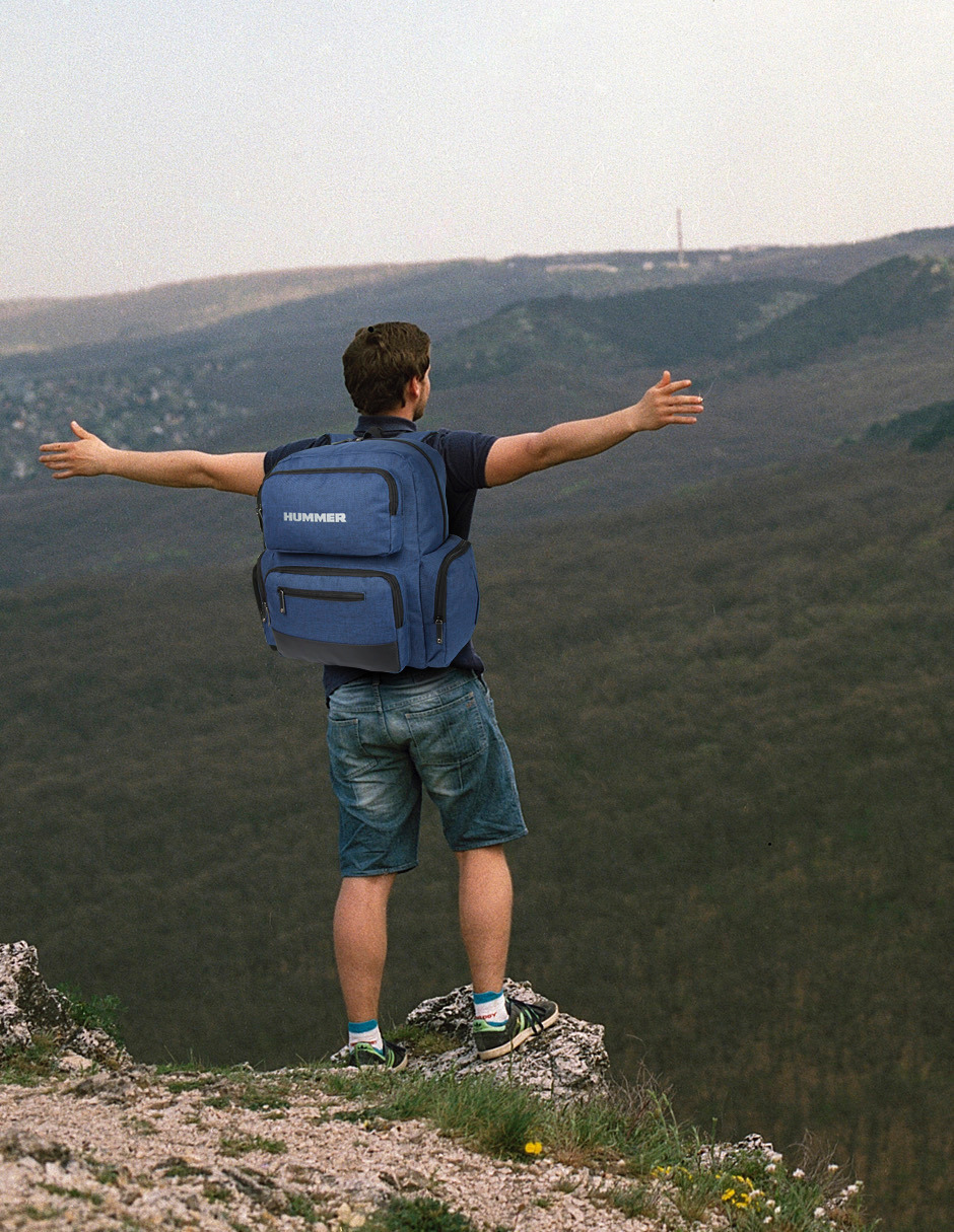 Mochila de gran capacidad XL Hummer Blue Porta Lap