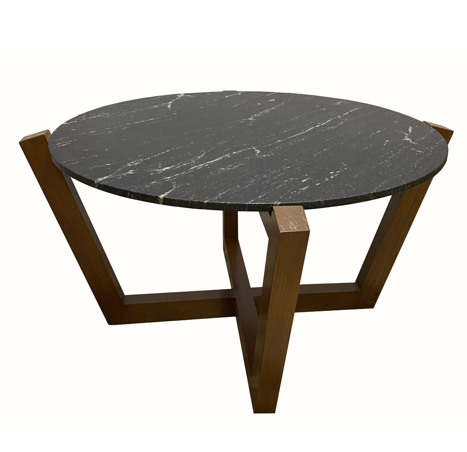 Mesa de centro redonda en Granito Vía Láctea.