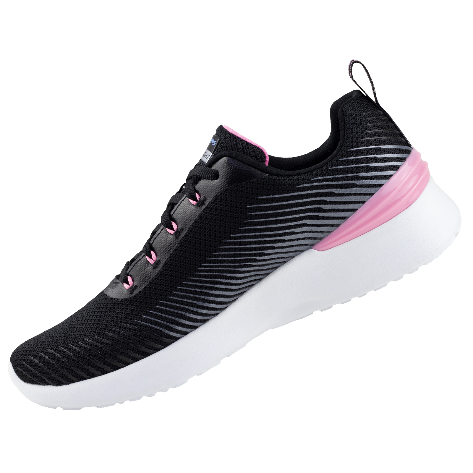 Tenis Skechers Dama Running Skech-Air 149669 Negro Rosa Memory Foam Original