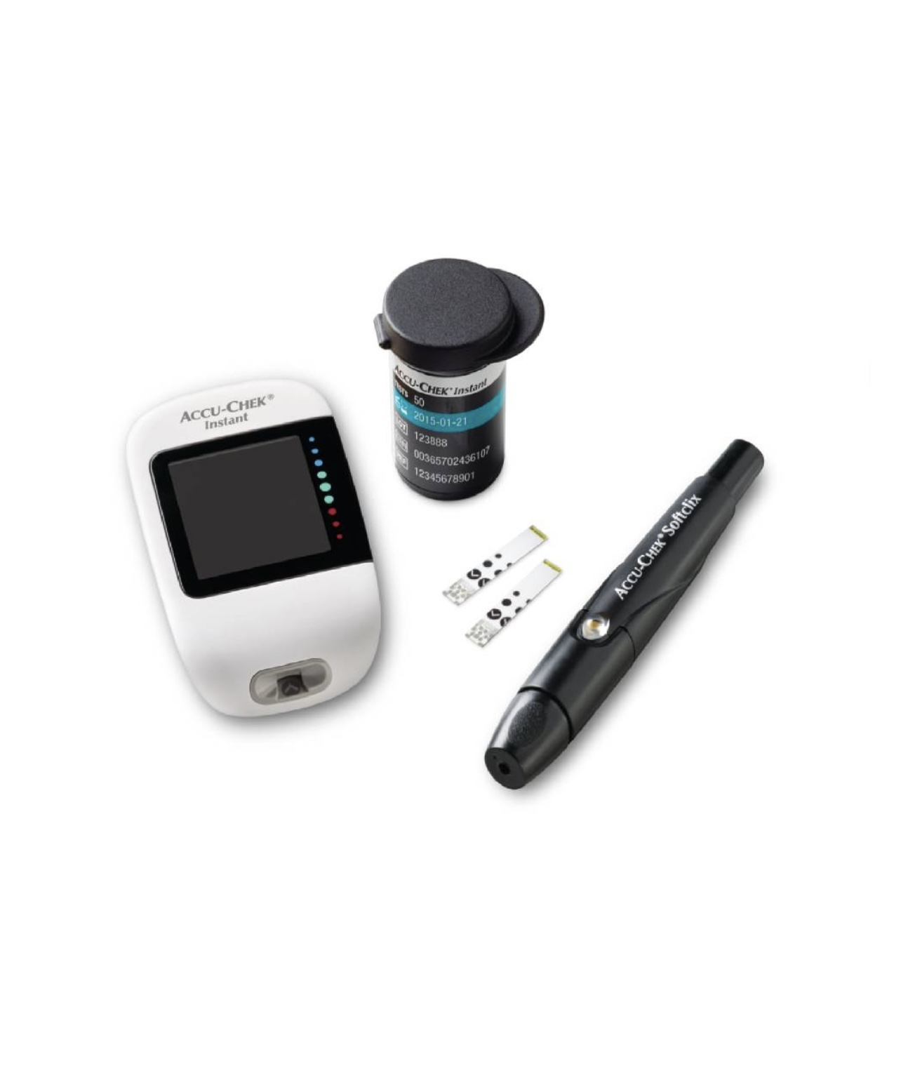 Glucómetro Accu Chek Sistema Instant 2 pilas de repuesto