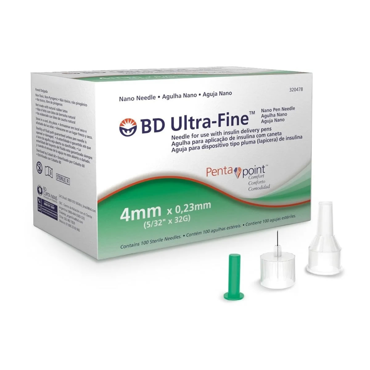 Agujas Bd Ultra-fine 4 Mm Para Pluma 100 Piezas 601137 CST