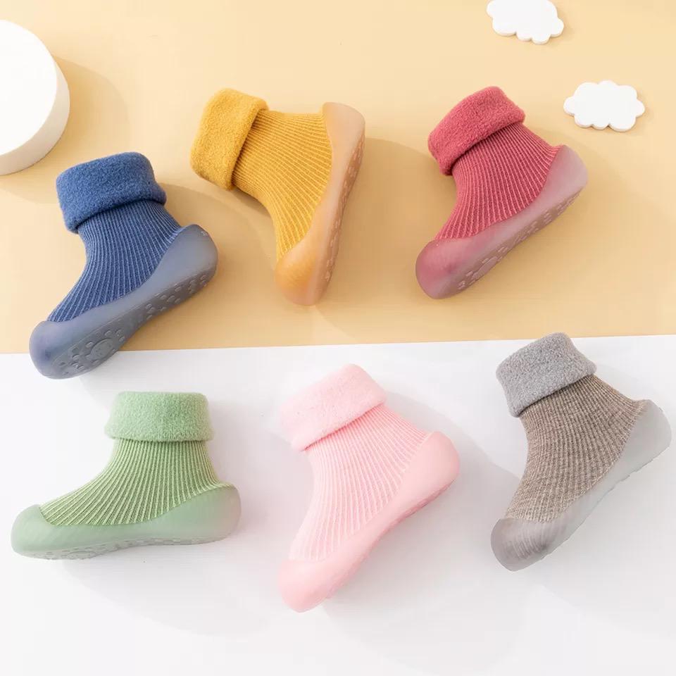 Zapato Calcetín Botines Bebe Unisex Suela Goma Antiderrapante