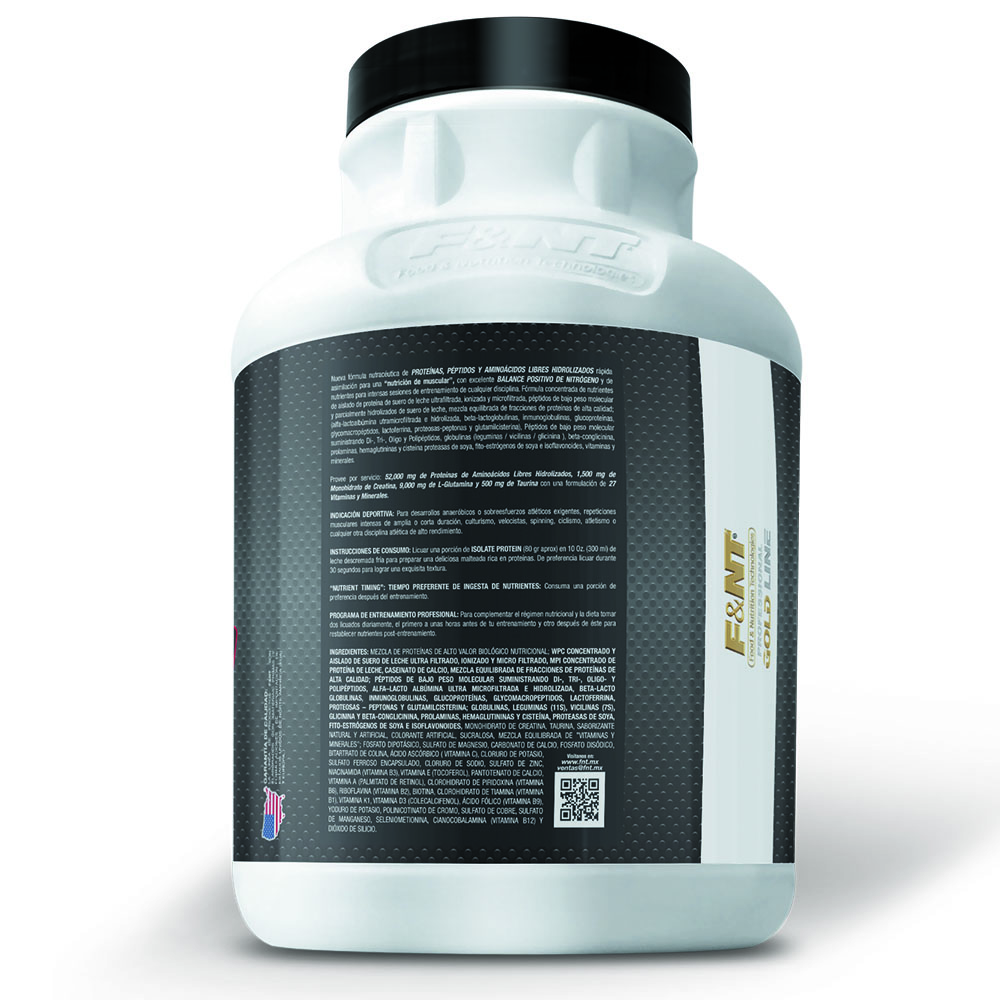 Isolate Protein & Amino Zero Carb 3,500 Gr 7.7 Lbs Whey Sabor Vainilla francesa F&nt