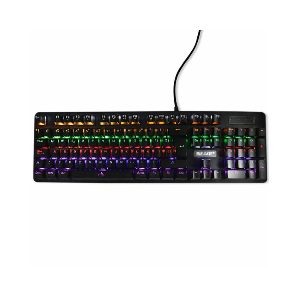 Teclado Gamer Mecánico Ele-Gate TC17 Color Negro Con Luz Rgb